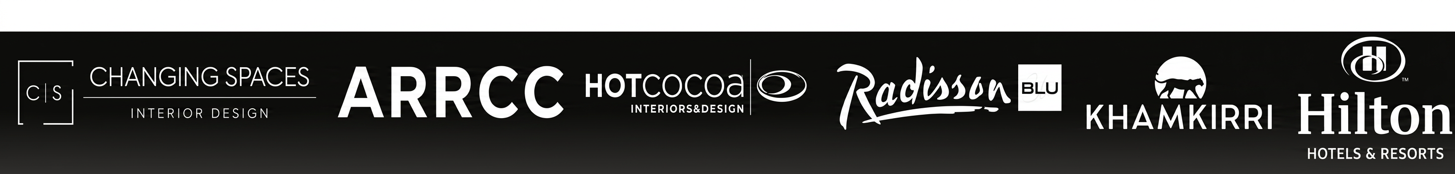 Partner logos: Changing Spaces, ARRCC, Hotcocoa, Radisson Blu, Khamkirri, Hilton